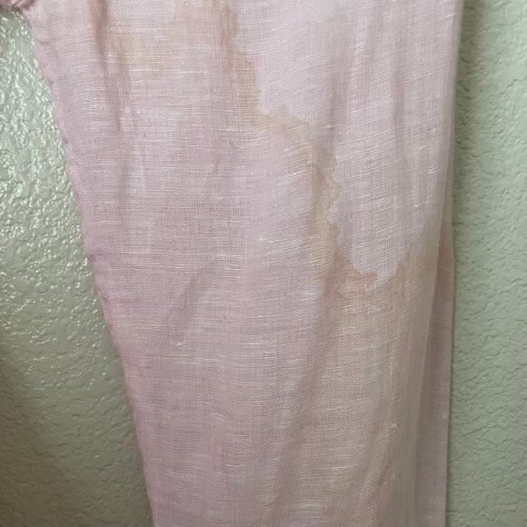 CP Shades Dress Womens Large Pink 100% Linen Mini Tunic Pockets Lagenlook Beach - Picture 12 of 13